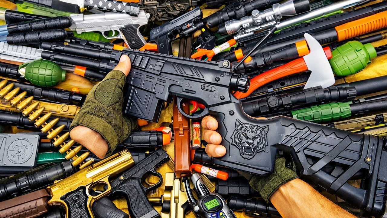 Ultimate Toy Gun Arsenal! Tactical Tiger Rifle, Sniper Rifles, Shotguns & Combat Weapons