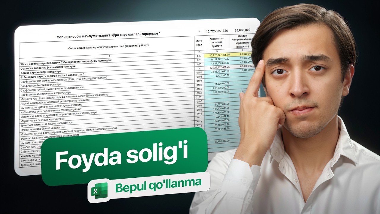 Foyda solig'i yillik to'liq katta dars | 2026