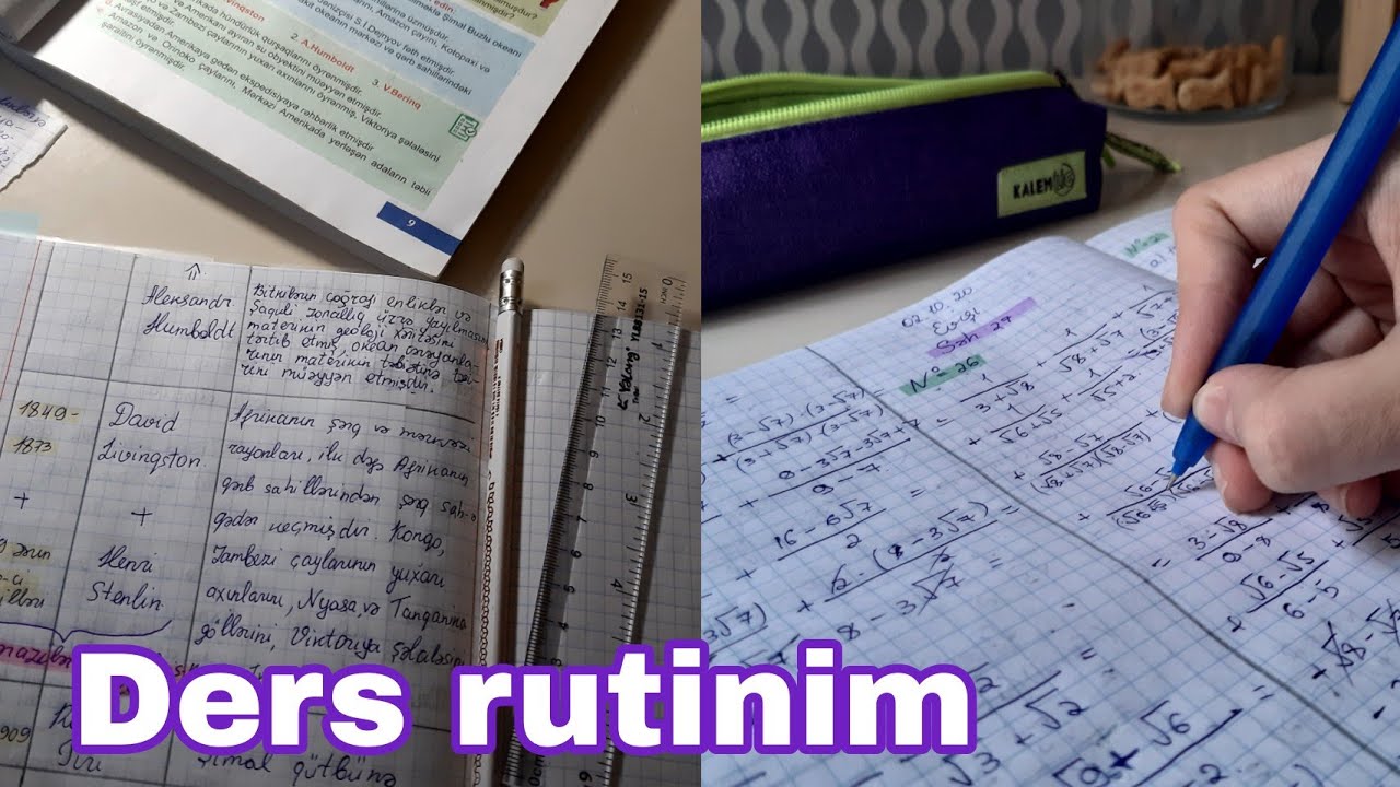 Müharibə vaxtı dərs rutinim? / dərs çalışma günlüğüm / dərs motivasiya/ dərs çalışma rutinim