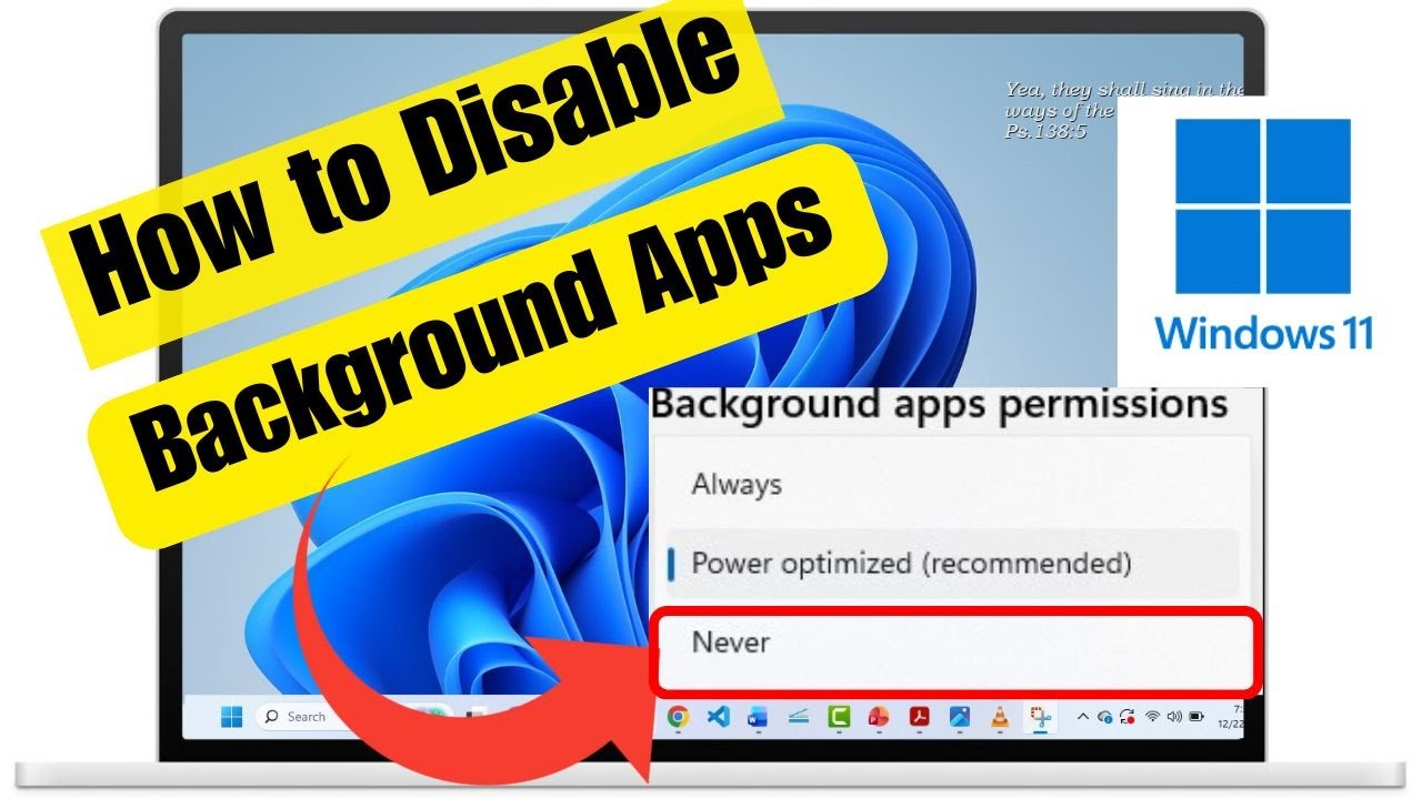 Как отключить фоновые приложения в Windows 11