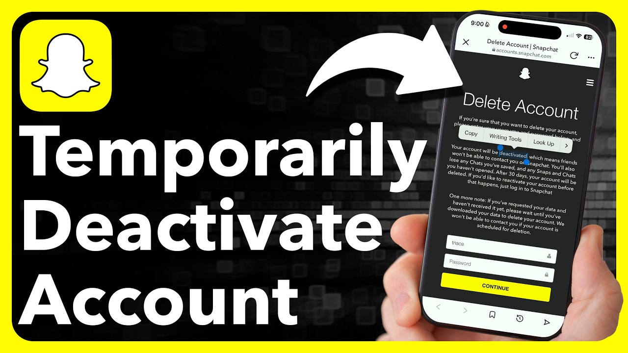 Как временно деактивировать аккаунт Snapchat