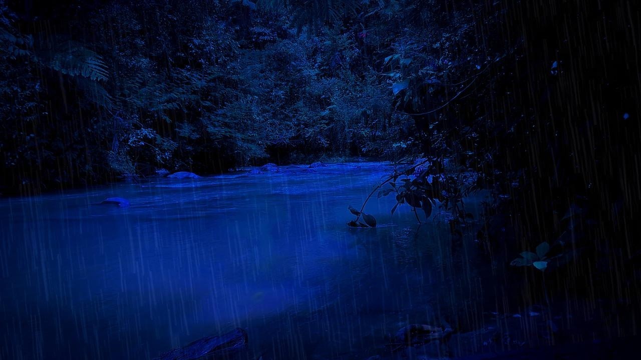 Dimmed Screen Rain Sounds 🌧️ Water flow Ambience for Better Sleep