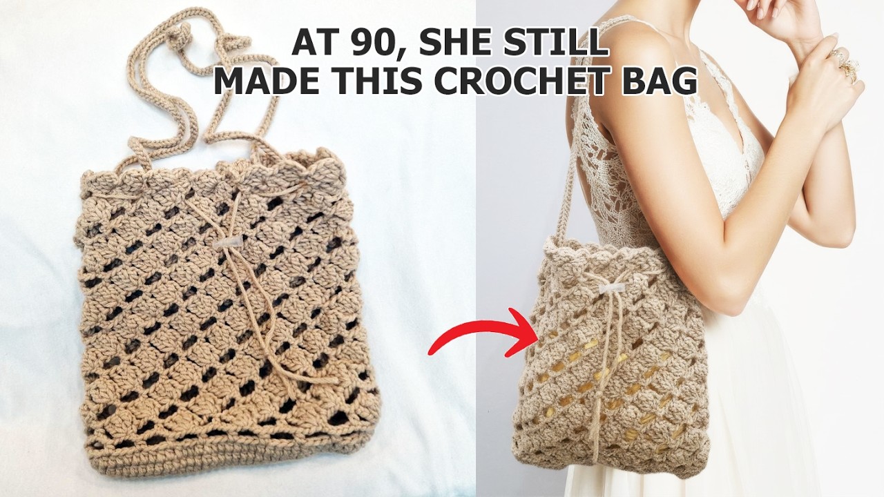 90 Year Old Grandma Crocheting All-Night Crocheting This Bag for My Granddaughter’s Valentine’s Date