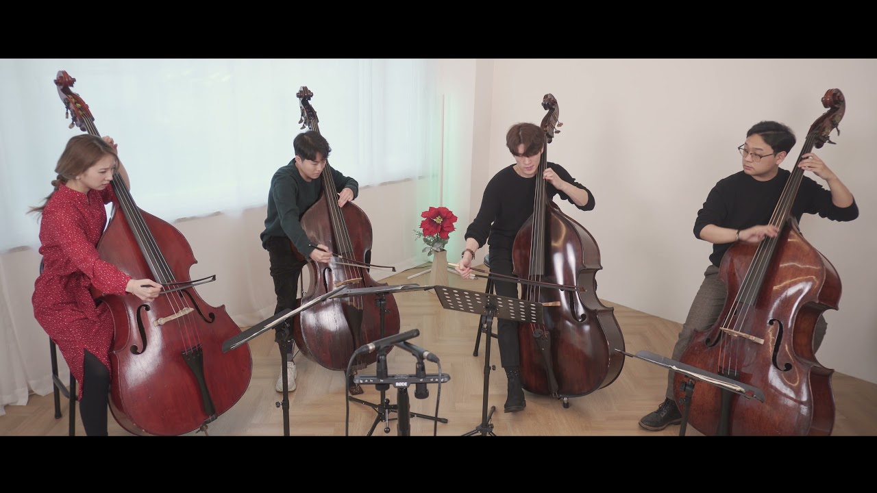 Бах: Воздух на струне G для четырех контрабасов - Ансамбль Эмет Bach Air on G String Emeth Ensemble