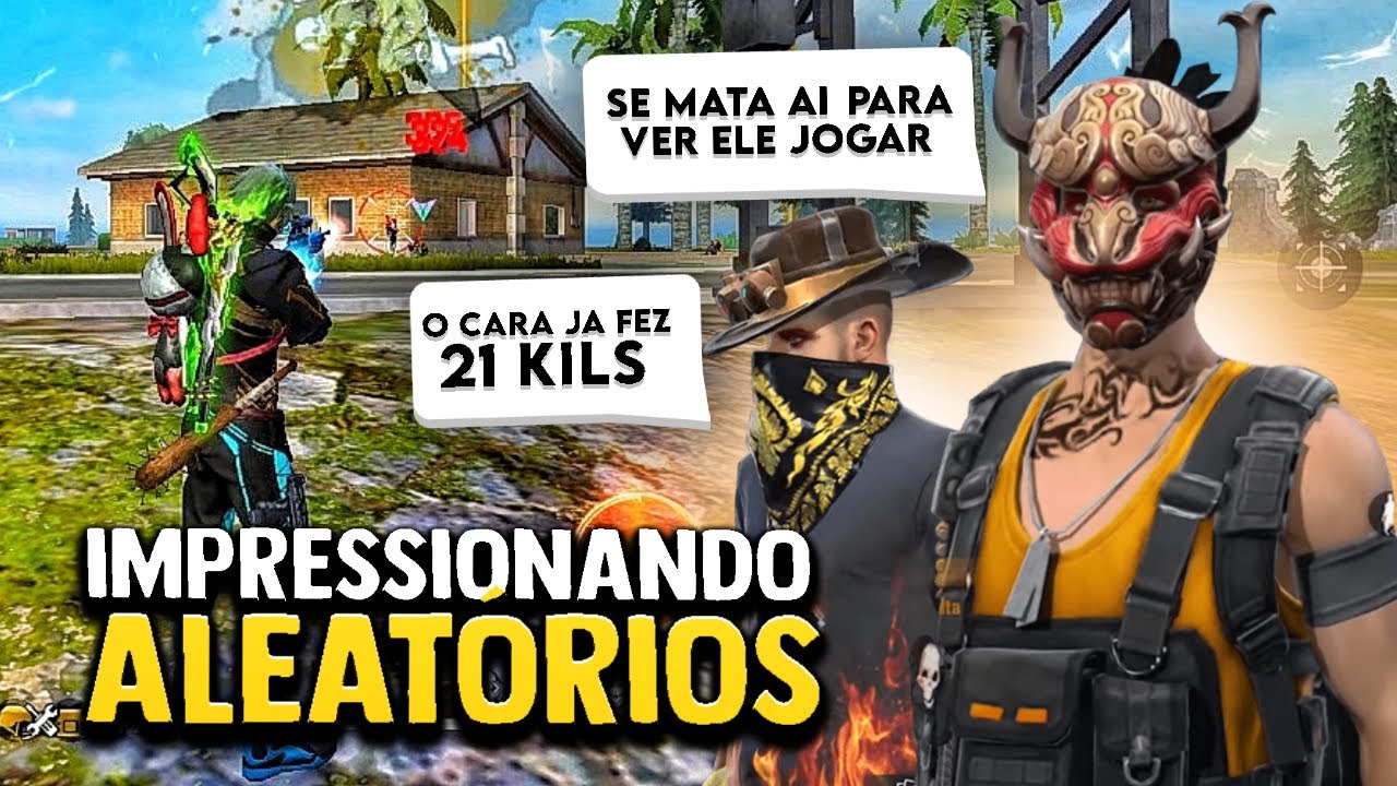IMPRESSIONEI OS ALEATÓRIOS JOGANDO DE CARAPINA NO FREE FIRE 😧🔥