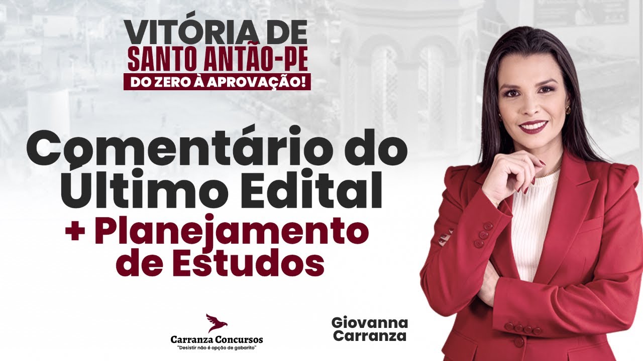 Concurso Vitória de Santo Antão-PE | Comentário do Último Edital + Planejamento de Estudos