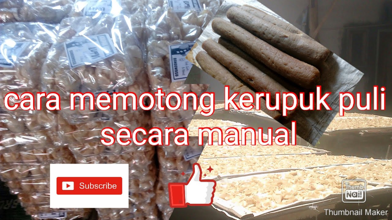 Cara memotong krupuk secara manual