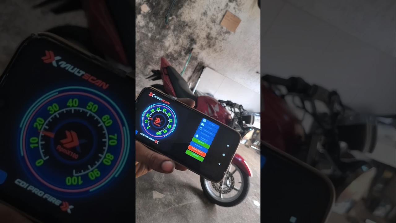 CDI PRO FIRE X na Twister 250 carburada com bot&atilde;o do pipoco ativado! #projeto #moto #multiscan