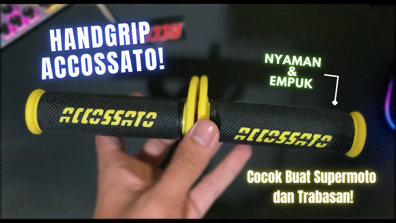 HANDGRIP ACCOSSATO GANTENG DAN NYAMAN BUAT SUPERMOTO / TRABASAN 🔥 | Review Accossato Offroad Grips