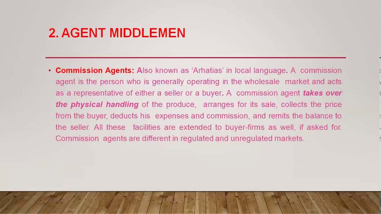 Marketing functionaries