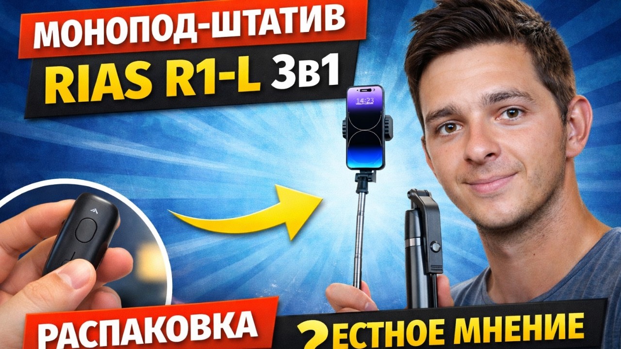 Монопод штатив RIAS R1 L 3в1 — распаковка и честное мнение