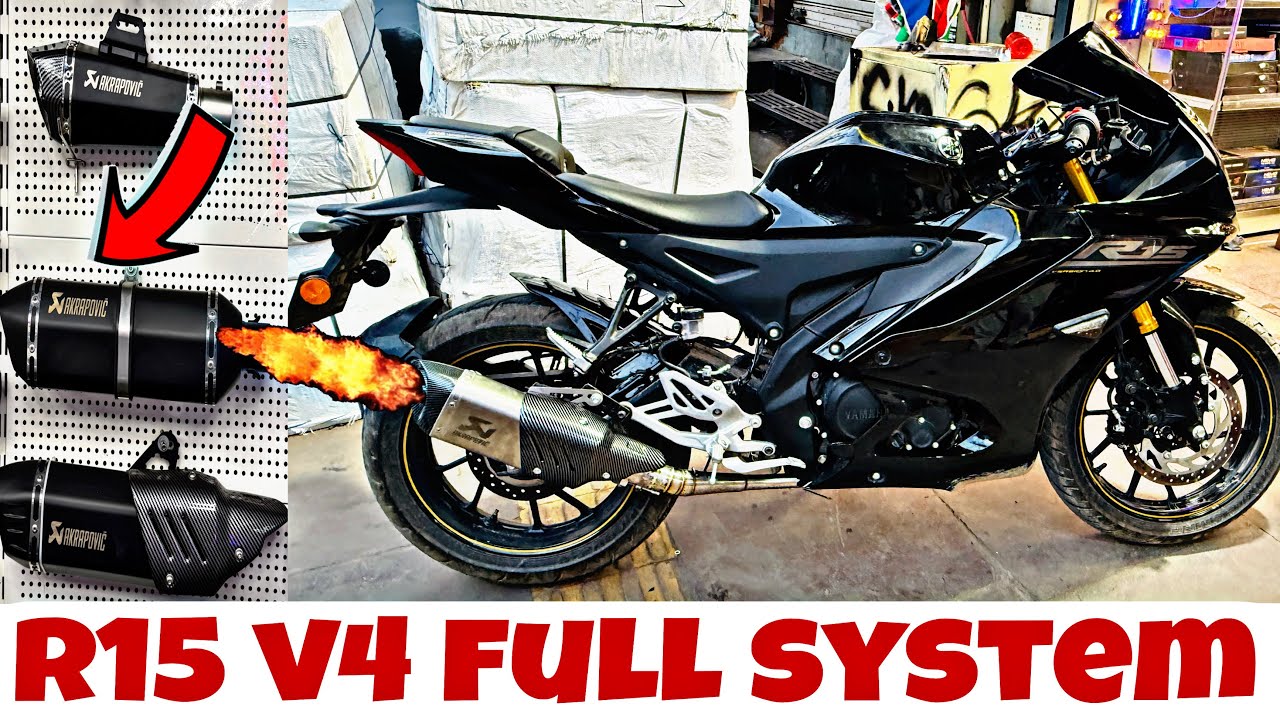 Yamaha R15 V4 Full System Exhaust Sound Test 🔥 Insane Sound! r15 all bike install 🔥