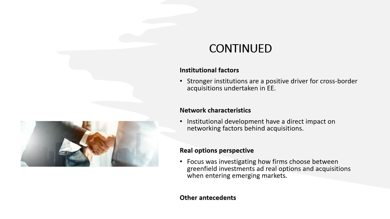 TRU-MBA -IB-F22-Salman Kimiagari- Mergers and Acquisitions in and out of Emerging Economies