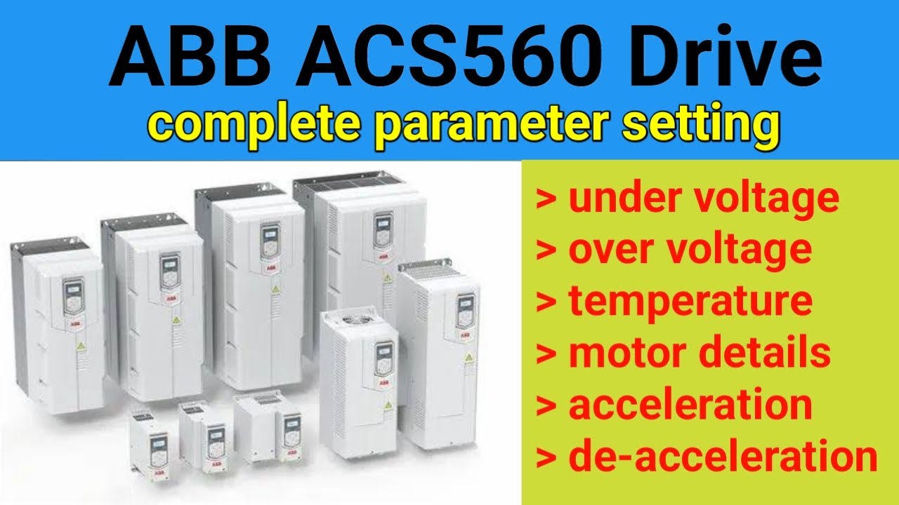 Vfd complete parameter setting || ABB ACS560 Parameter Entry
