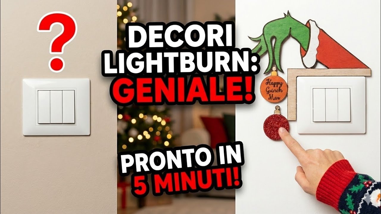 Decorazioni di Natale GENIALI in 5 minuti! (Tutorial Lightburn)
