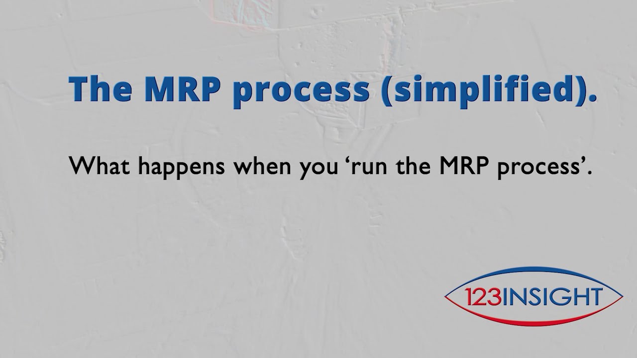 The MRP process simplified