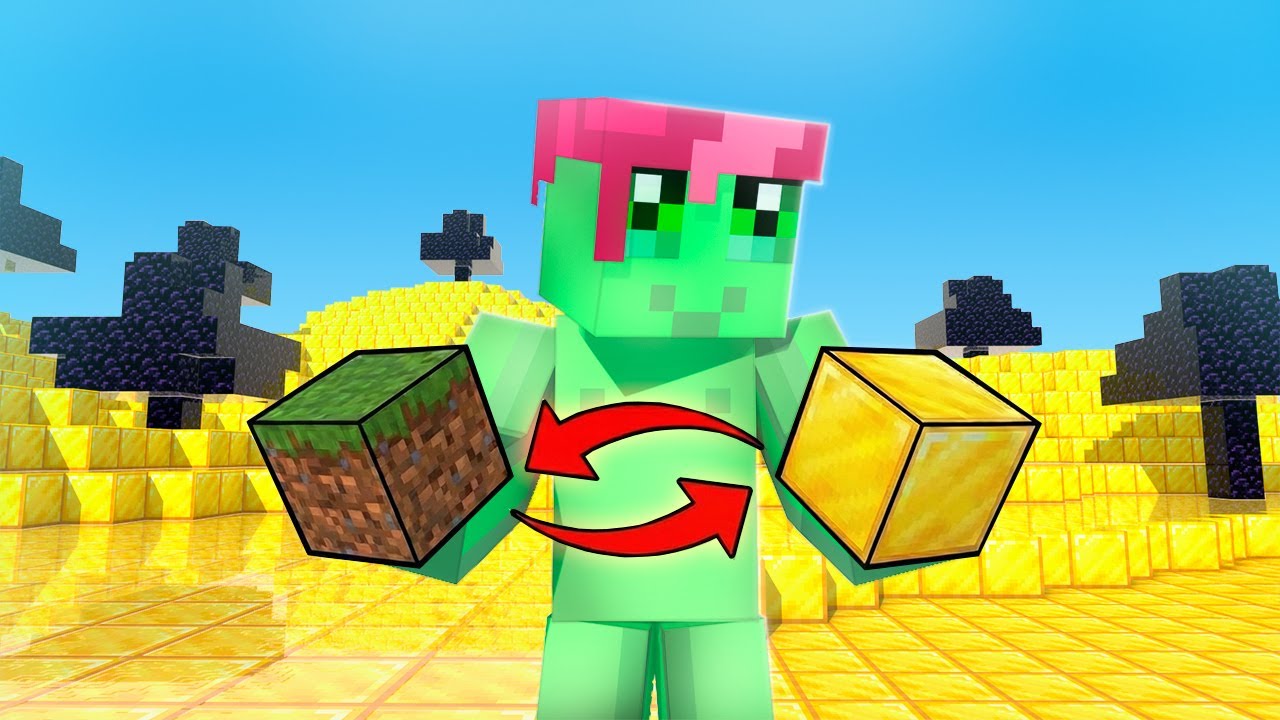 Minecraft pero los BLOQUES se INTERCAMBIAN