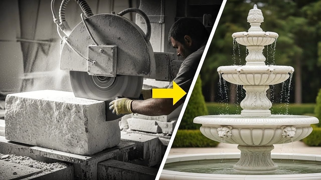From Raw Marble to Masterpiece : Stunning Marble Fountain Manufacturing Process