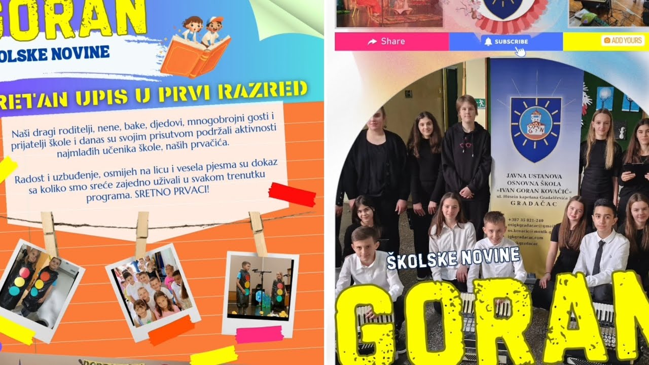 GORAN - Prvi digitalni broj školskog lista