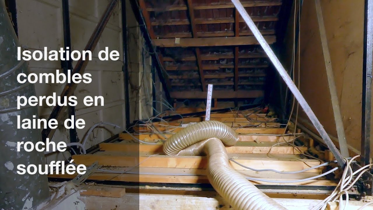 Isolation de combles perdus en laine de roche soufflée