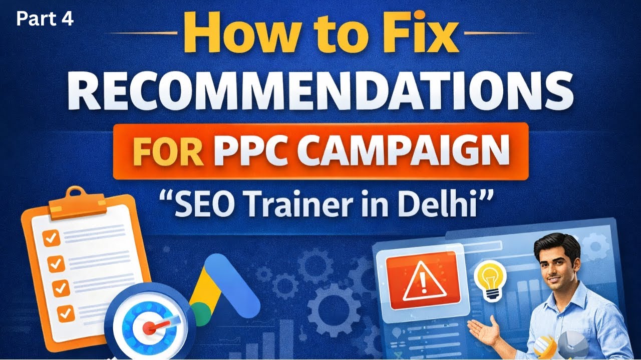 Google Search Ad Campaign SEO Trainer in Delhi 2026 | SEO Tutor in Delhi | Online SEO Delhi | Part 4