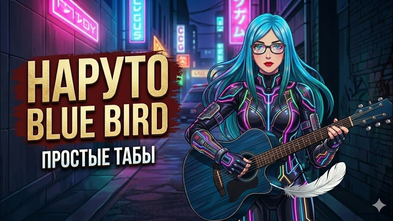 Naruto - Blue Bird Opening на гитаре просто! Сыграет  даже новичок! (tabs)