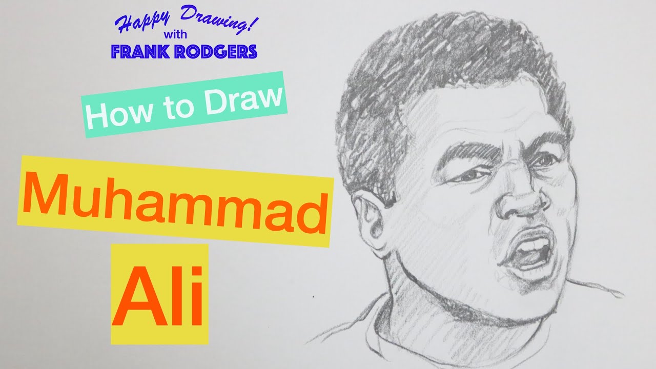 How to Draw Muhammad Ali. Iconic Faces No 20. Happy Drawing! with Frank Rodgers