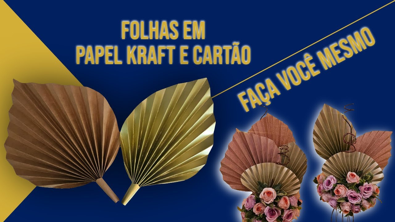 Como Fazer Folhas de Palmeira em Papel Kraft e Papel Cartão | Passo a Passo | Decoração de Festas