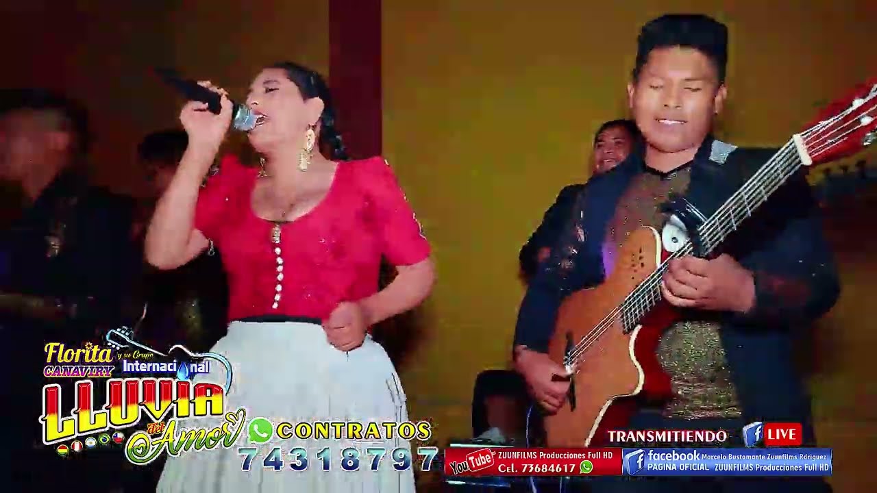 FLORITA CANAVIRI  y su grupo LLUVIA DE AMOR   Amor Secreto mix en vivo 2022