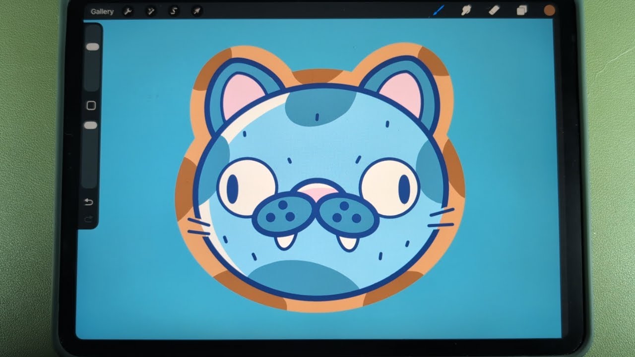 ASMR Drawing 🐱 Cat Cookie Sticker Coloring 🍪