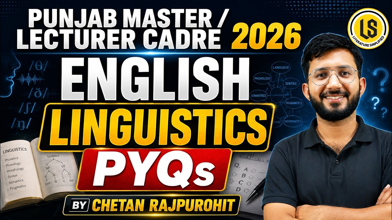 Punjab Master / Lecturer Cadre 2026 | English Linguistics PYQs | Previous Year Questions