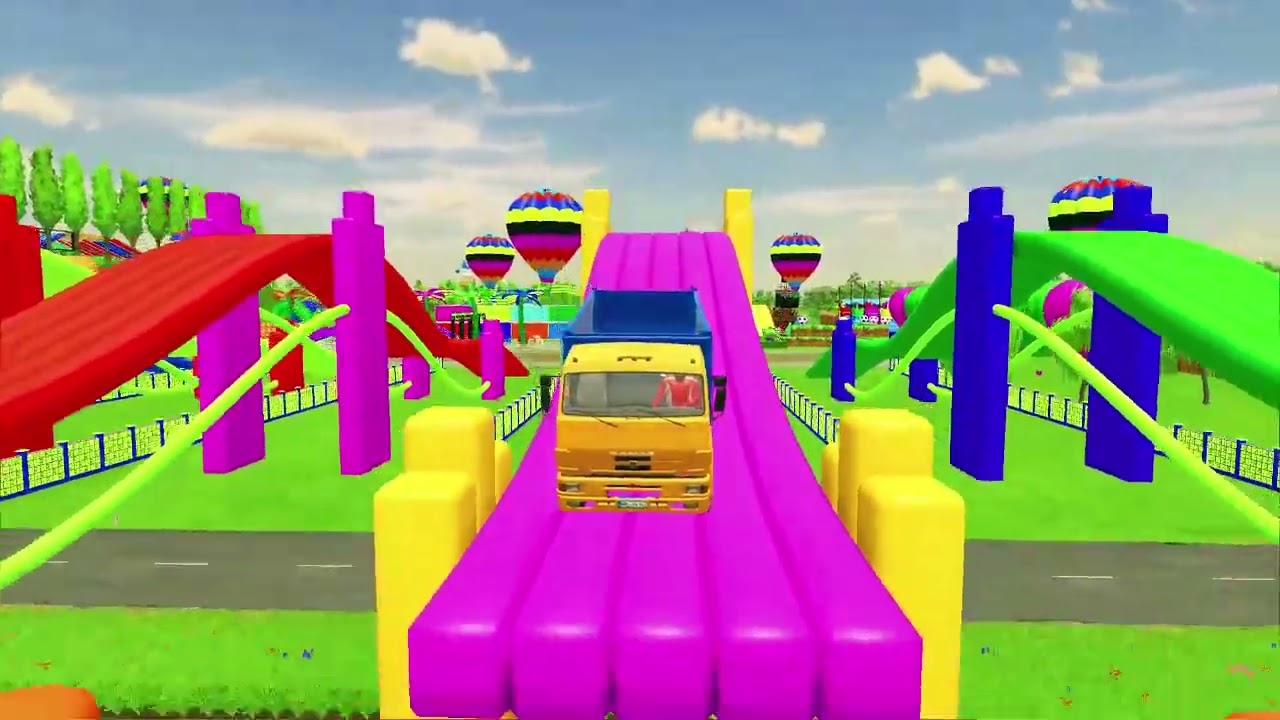 GARAGE With COLORS - TRANSPORT ALL MIXER TRUCK with JCB BACKHOE LOADERs - Farming Simulator 