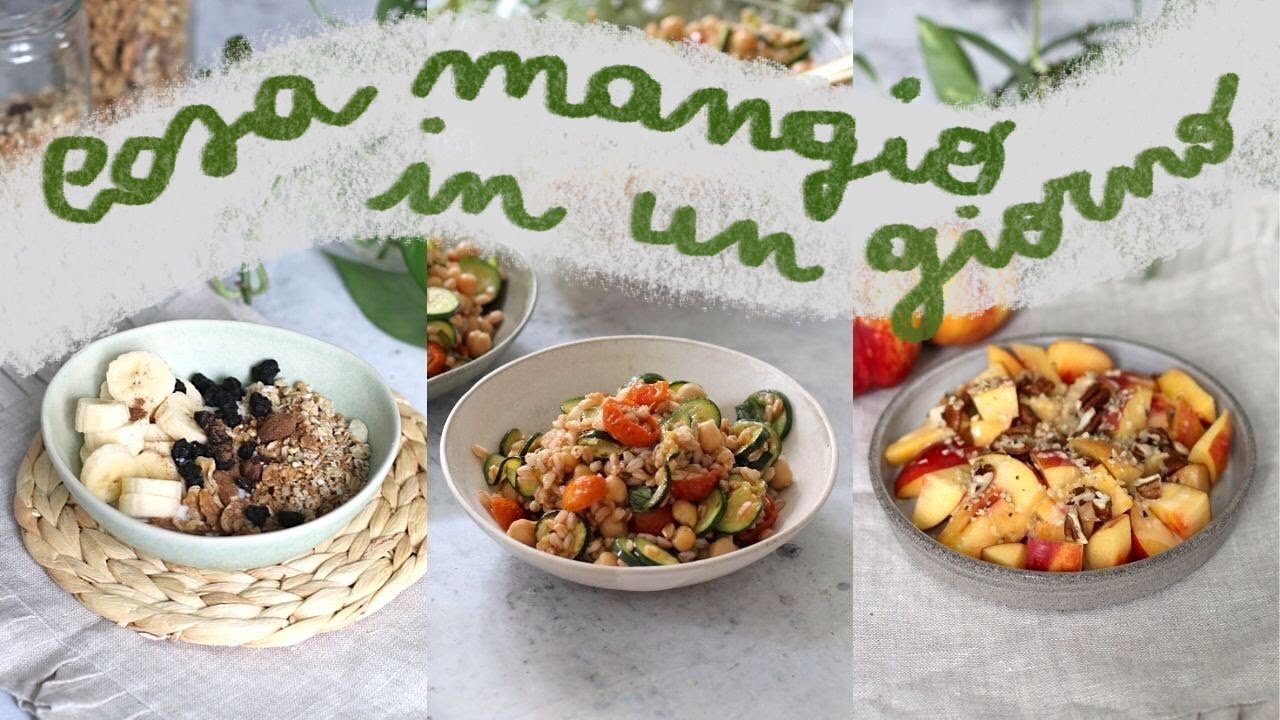 Onestissimo WHAT I EAT IN A DAY 🌱 Cosa mangio in un giorno (VEGAN)