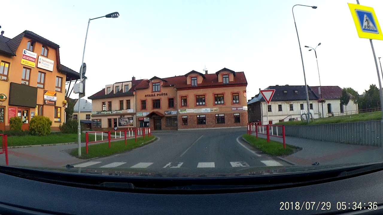 Driving in Czech Republic (from the Polish border to the German) 680km