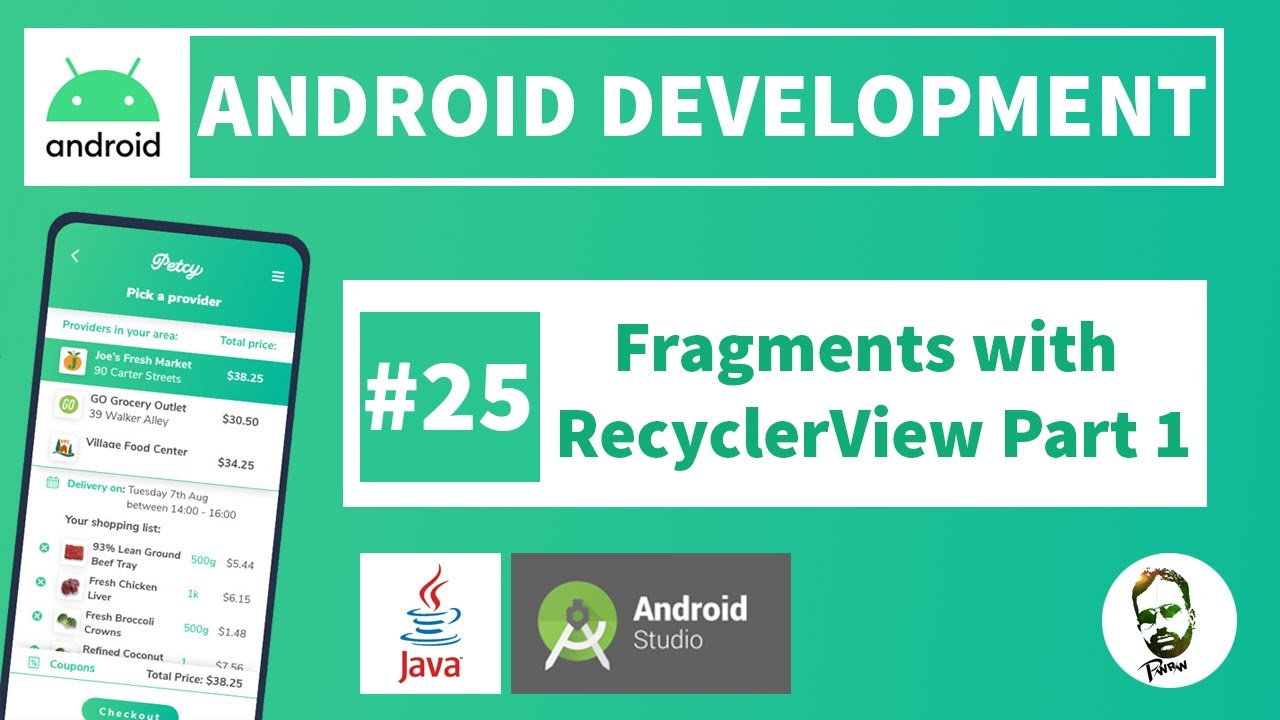 [2021] #25 Fragments with Recyclerview Part 1 | Session 3 | Android Programming with Rana Waqas
