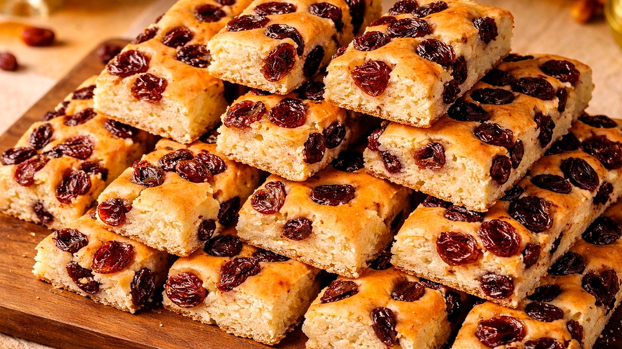 Alle fragen nach dem Rezept! Einfache Milchkuchen mit Rosinen aus Kindheit