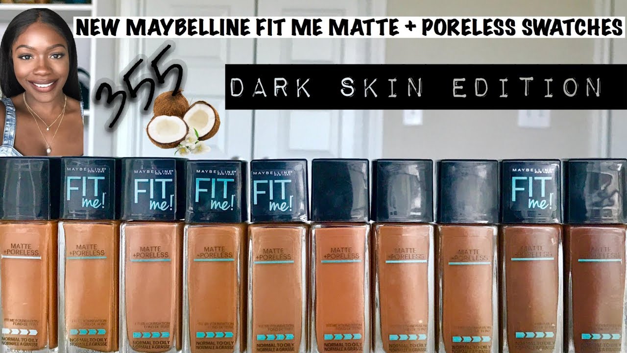 Maybelline Fit Me Matte and Poreless Swatches! || Extended Shades || 355 VS 360