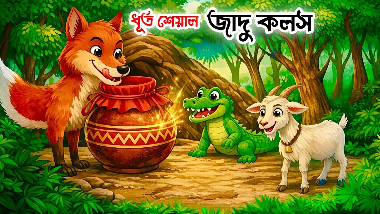 ধূর্ত শেয়াল ও জাদু কলসের কাহিনী | Rupkothar Golpo । Bengali Moral Story । Dhurto sheal o jadu kolos