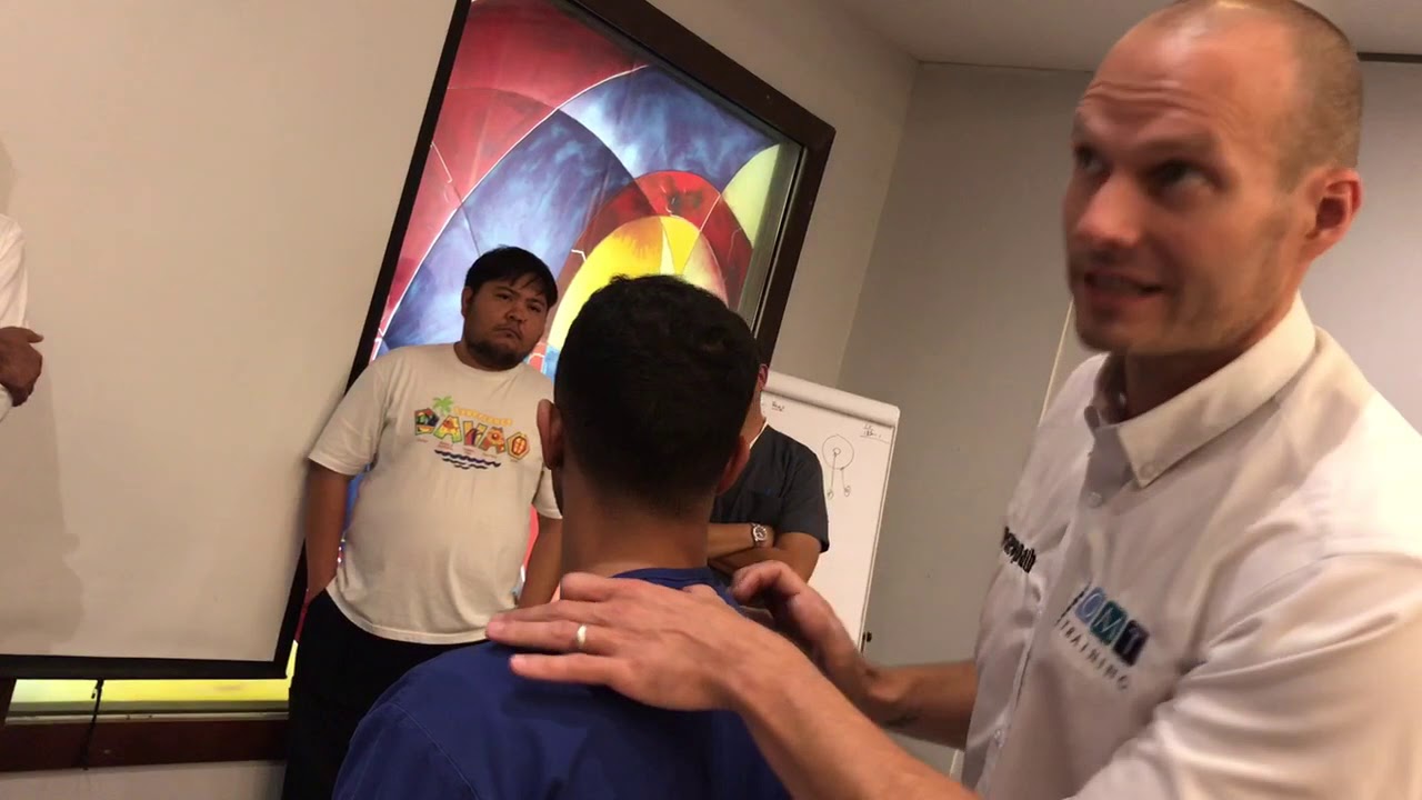 C7-T1 chiropractic manipulation in sitting CT junction Giles Gyer