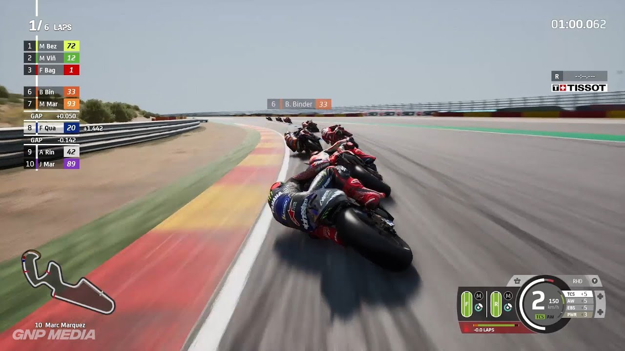 MotoGP 23 - Fabio Quartararo - 6 Laps - Aragon Circuit - Fuel Management - Gameplay