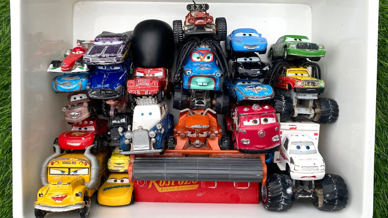Lot of Disney Pixar Cars Unboxing Review | Lightning Mcqueen BubbleRC. Cars | Sliding Cars ASMR