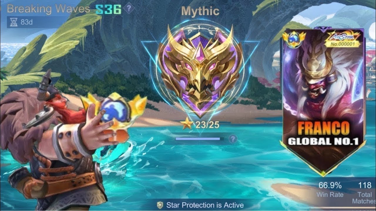 Global Franco solo rank push #shortslive #franco  #mlbb #chillgame