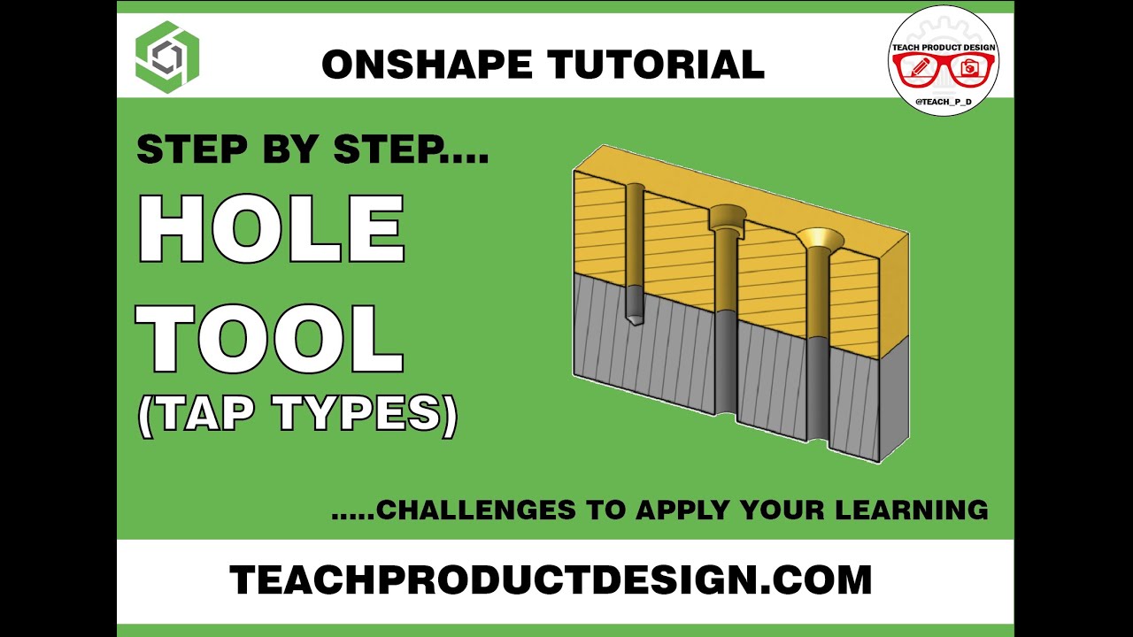 Учебное пособие по Onshape. Какие бывают типы метчиков HOLE? Как создать HOLE?