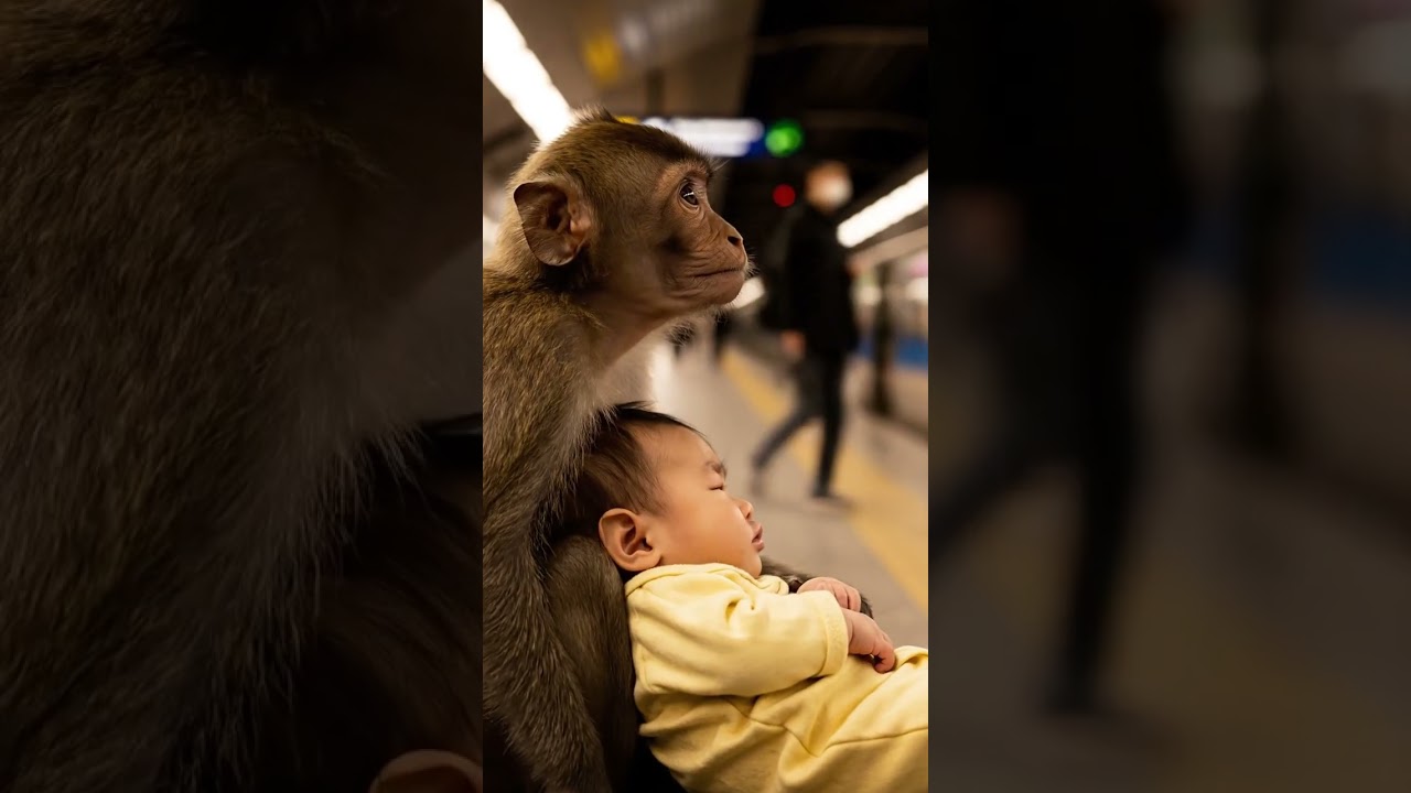 This Baby Monkey Refused to Leave a Crying Child | Emotional Short Film