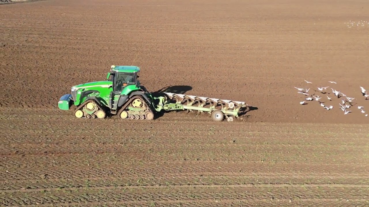 john deere ploughing