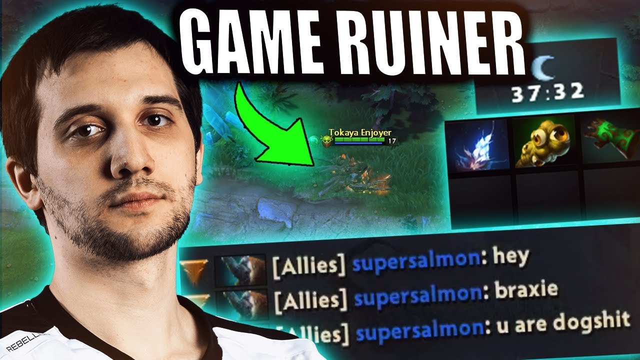 Arteezy tries to contain himself against a GAME RUINER in his team...