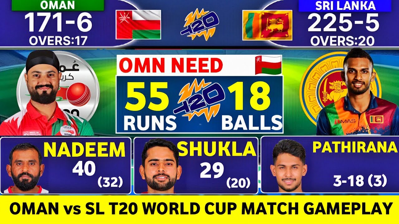 Good Playing Oman | SL vs OMN Match | T20 World Cup | Gameplay