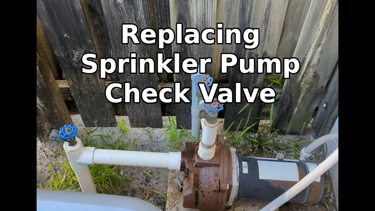 Replacing sprinkler pump check valve
