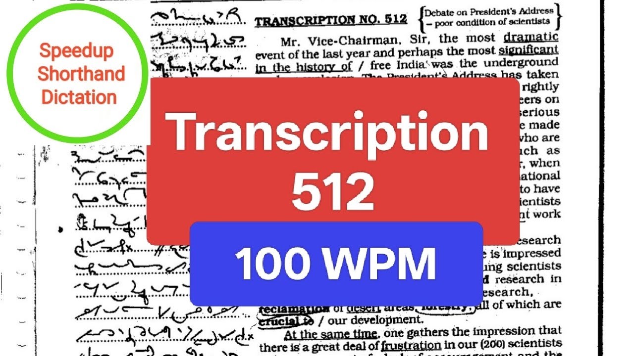 #512 l kailash chandra l 100 wpm l english dictation l transcription no. 512 l shorthand | volume 24