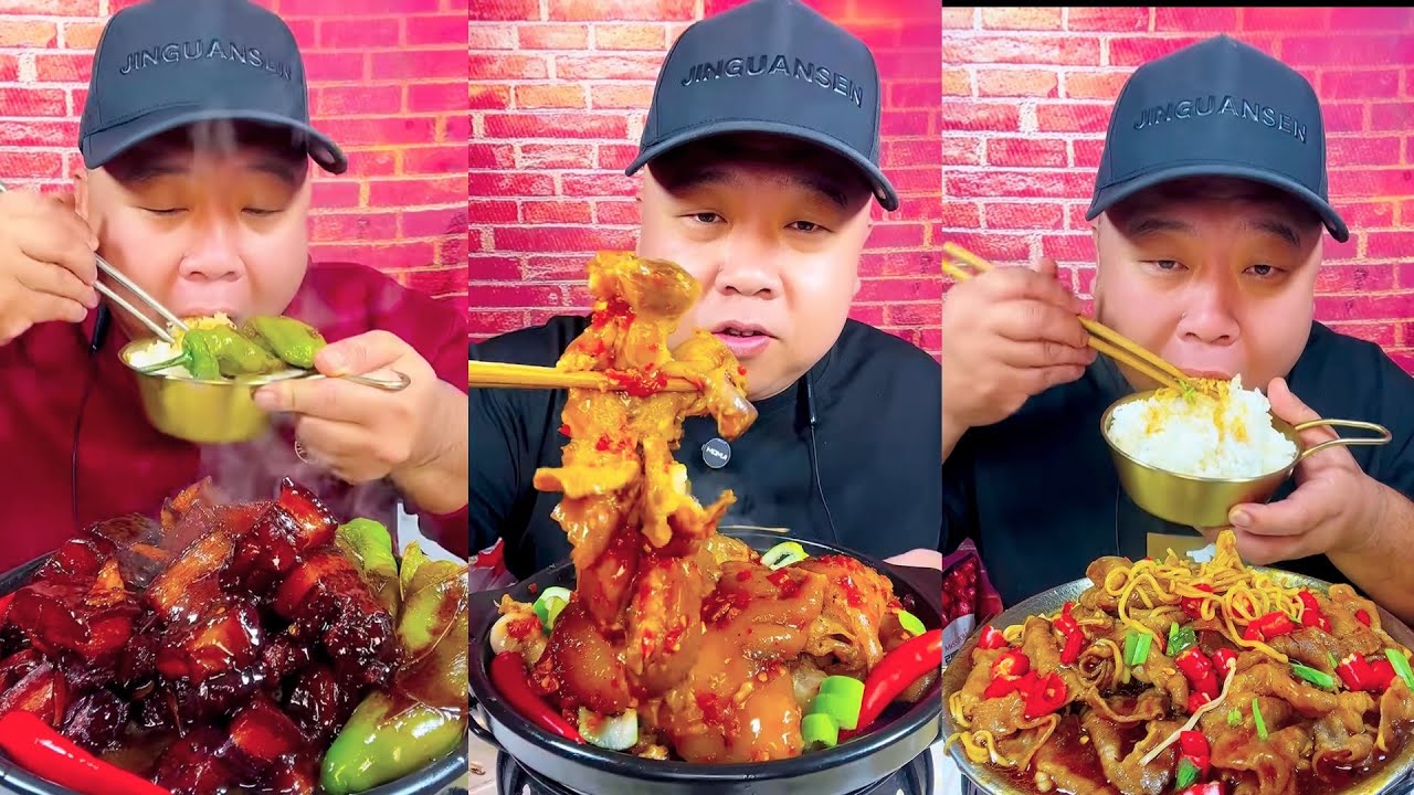 1Eating pork with fresh vegetables has a sour taste and is very delicious #eatin #pork #with #fresh 